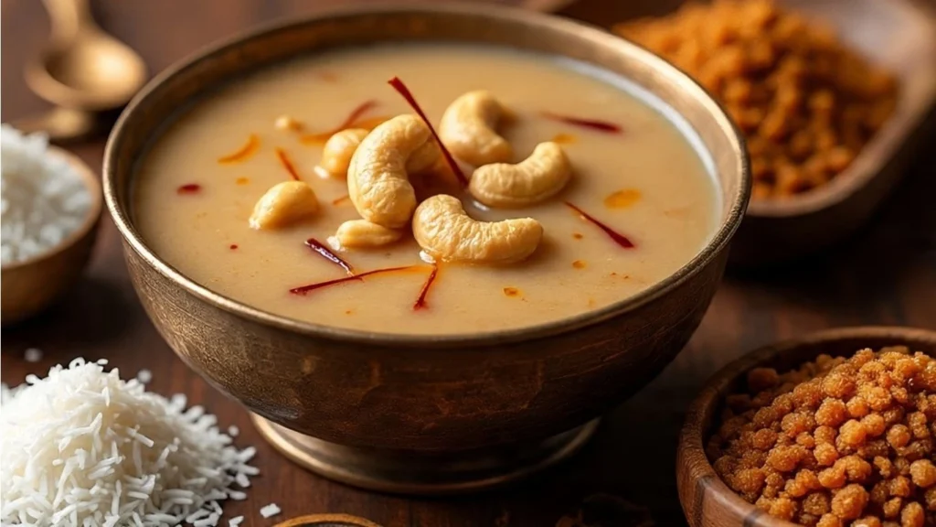 jaggery payasam recipe healthy south indian dessert with coconut milk