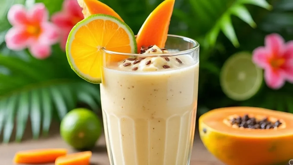 papaya digestive smoothie healthy indian low fat beverage recipe