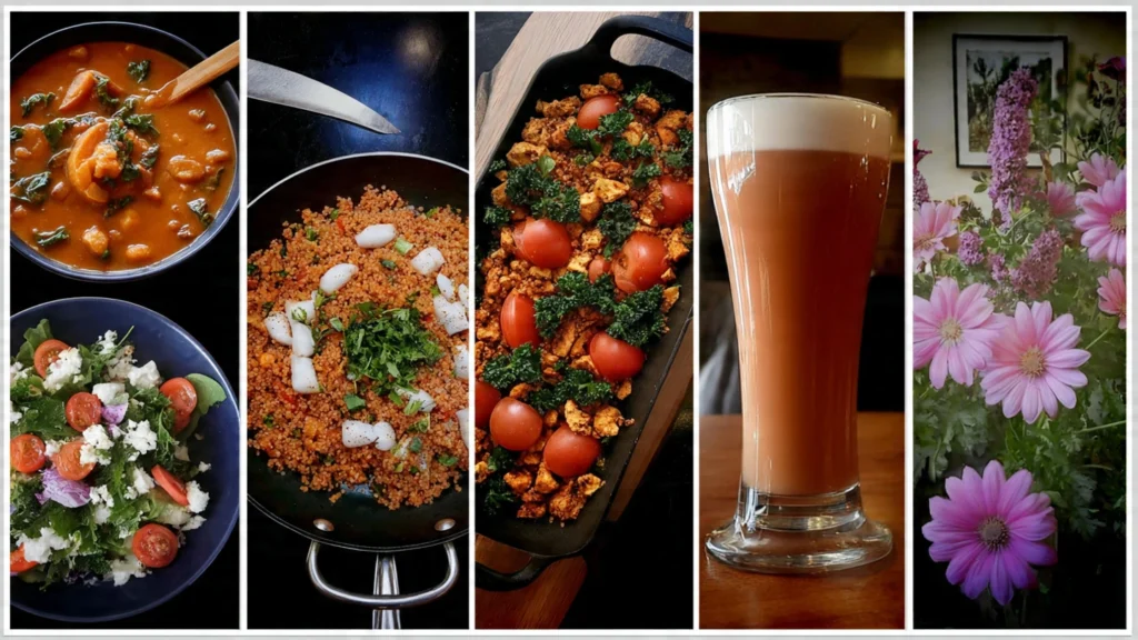 A collage of various healthy and nutritious Indian food recipes, perfect for a balanced diet.